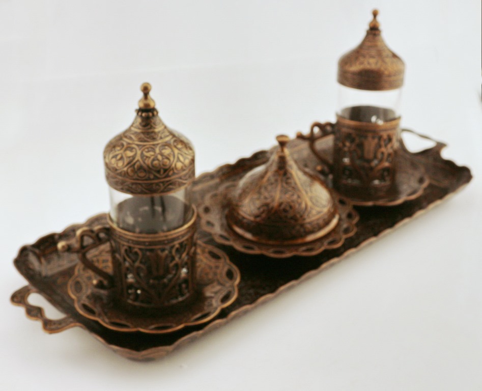 Кофейный набор "Османский"  (цвет "бронза", стекло) 